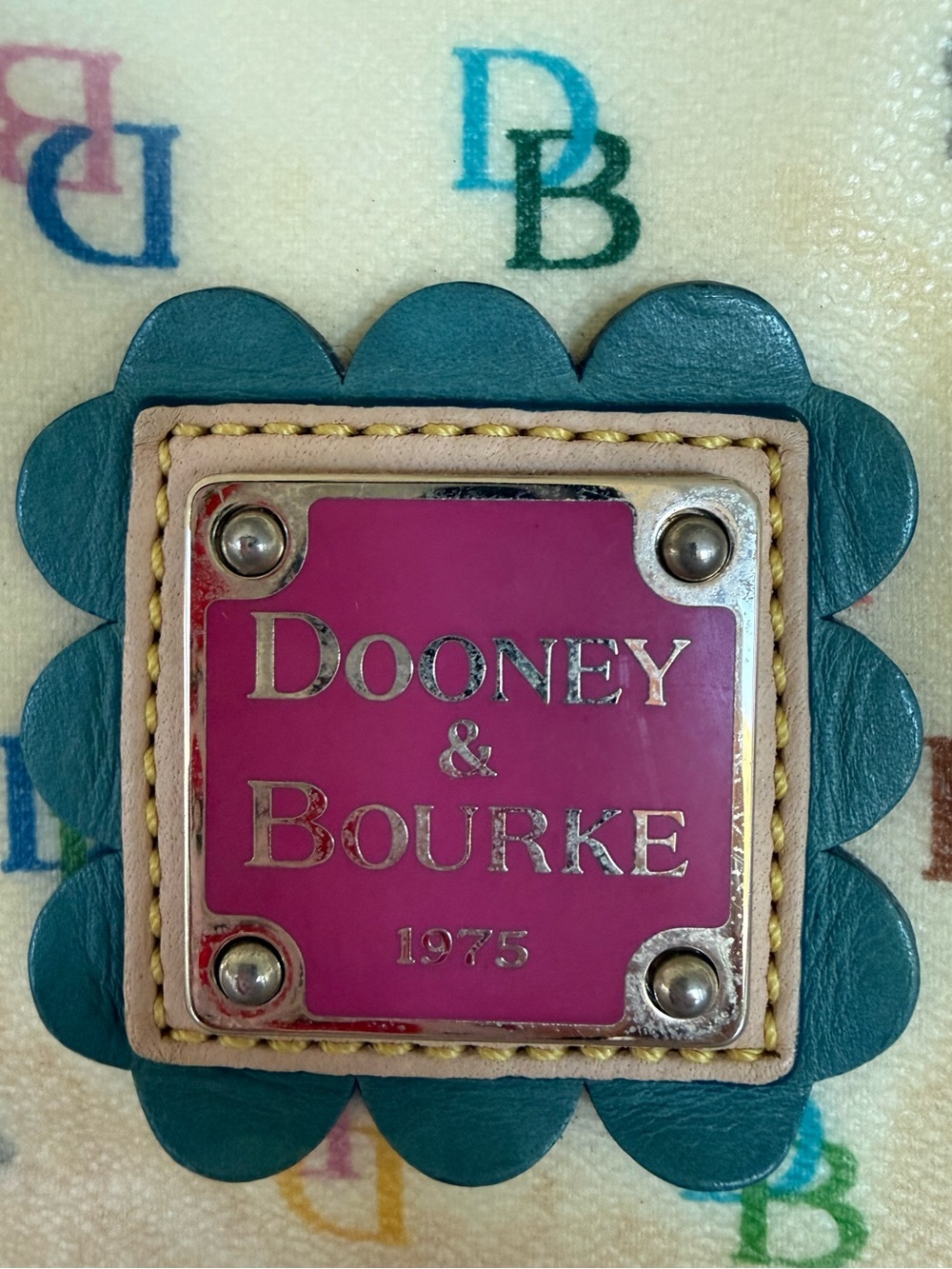 Dooney & Bourke vintage color monogram shoulder bag - Picture 2 of 15
